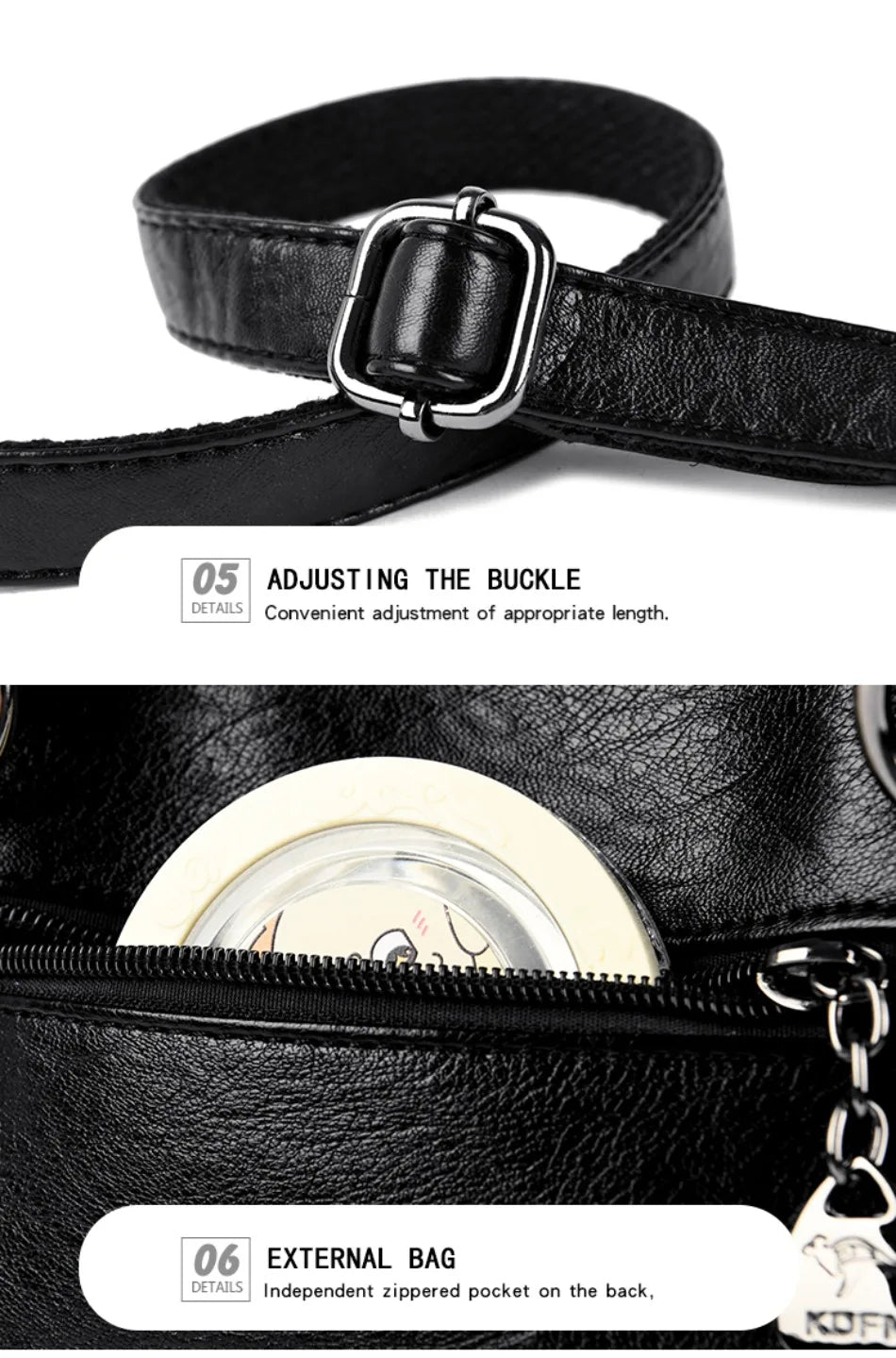 Genuine 3Layers High Quality Soft PU Leather Ladies Shoulder Crossbody Bags for Women  Luxury Handbags  Women  Designer A Main