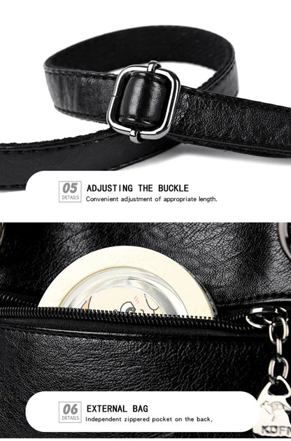 Genuine 3Layers High Quality Soft PU Leather Ladies Shoulder Crossbody Bags for Women  Luxury Handbags  Women  Designer A Main