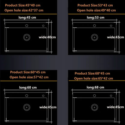 Kleines Küchenspüle über der Theke oder Udermount-Gemüsewaschbecken, Spüle für die Küche, schwarzer Edelstahl, nahtloses Schweißen