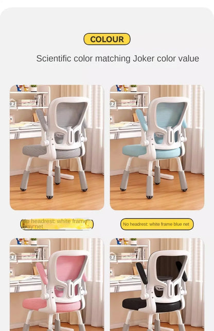 Computerstuhl, Heimsitz, Taille, Studentenschreibtisch, Arbeitsstuhl mit Lift und verstellbarer Rückenlehne