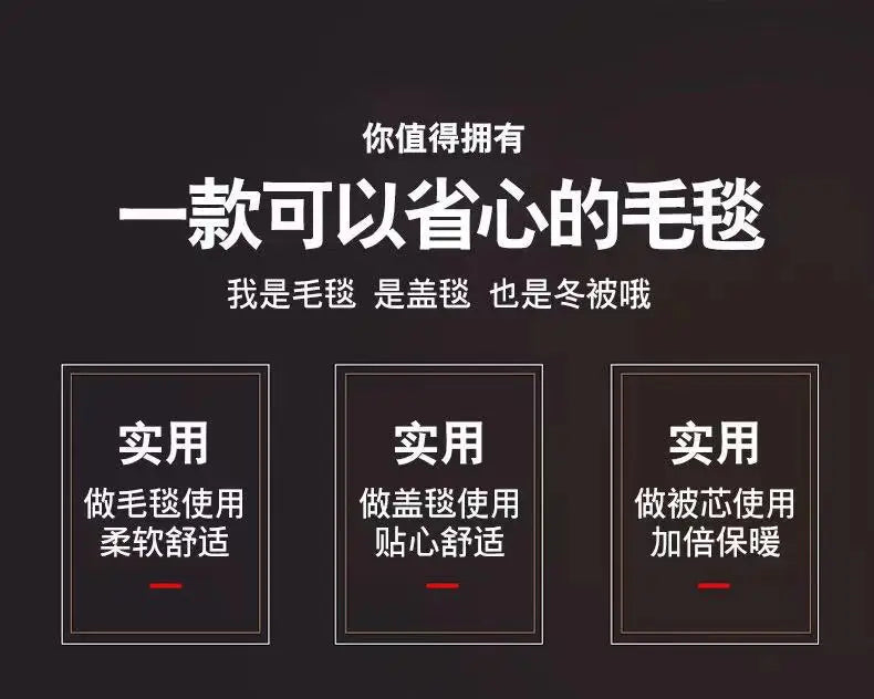 2025 new printed double-layer thickened Raschel  - et single double autumn and winter warm  - et cloud mink  - et.