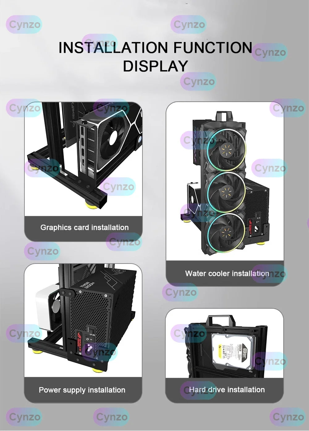 DIY  Gamer Cabinet ITX MATX ATX Open Computer Case Frame Aluminum Alloy Desktop Portable PC Rack DIY Personalized Chassis.