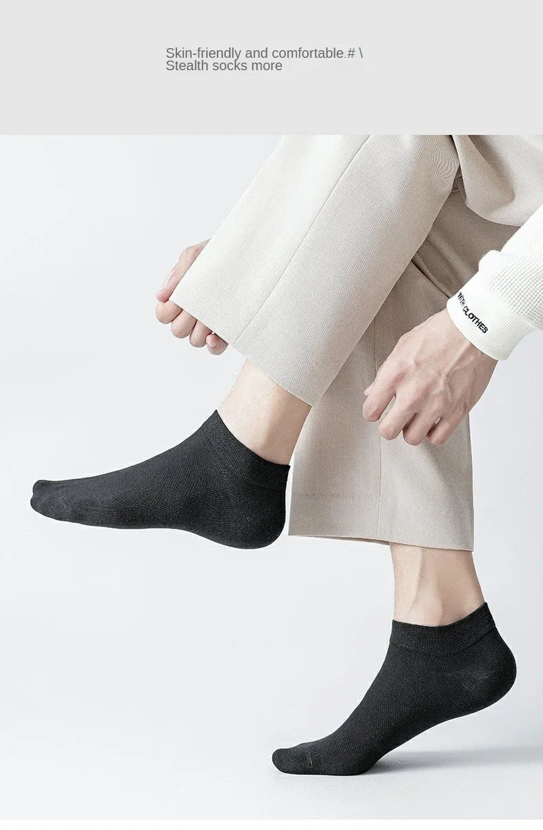 10 Pairs Men's Breathable Mesh Summer Short Socks, Sports Versatile Cotton Socks at Discount Price Sports and Casual Wear