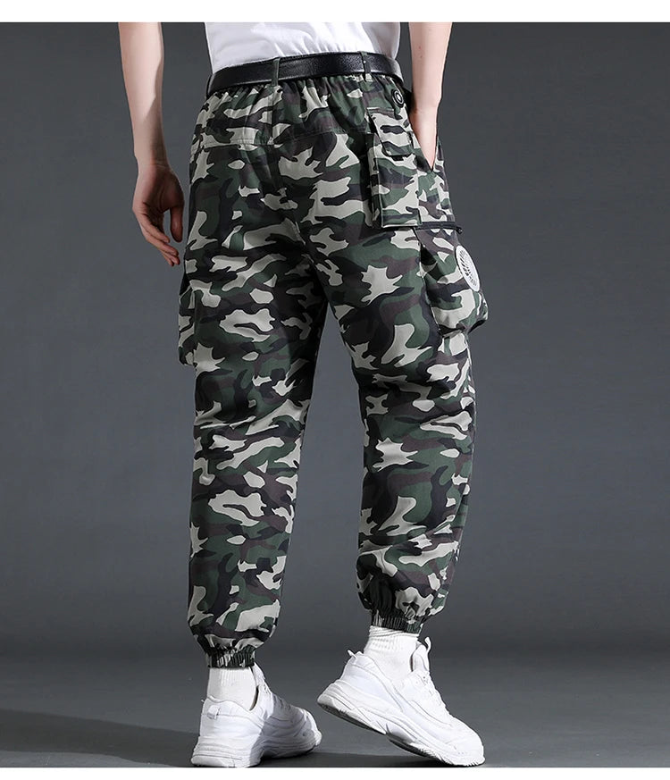 Fan Pants Cold Fishing Pure Cotton Site Welder Camping Ride Climbing Hiking Sports Fan Suit Air-Conditioning Clothes Fan Cooling.