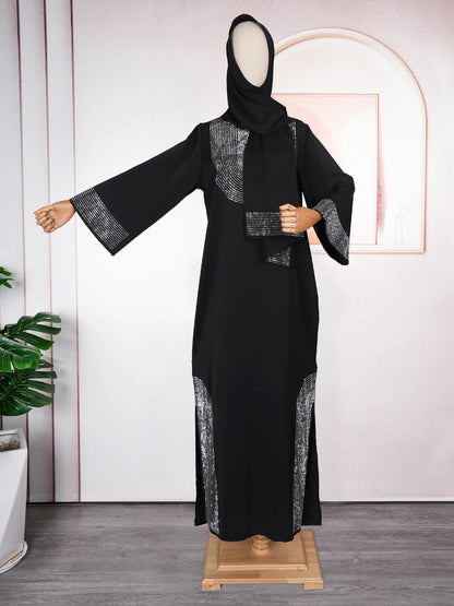 Abayas For Women Dubai Luxury 2025 African Muslim Fashion Dress Caftan Marocain Evening Party Dresses Boubou Robe Djellaba Femme.