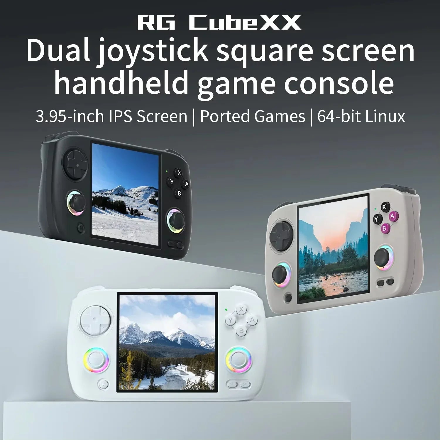 ANBERNIC RG Cube XX Handheld Game Console 3.95 Inch HDMI TV Connect WiFi Pairing Birthday Gift.