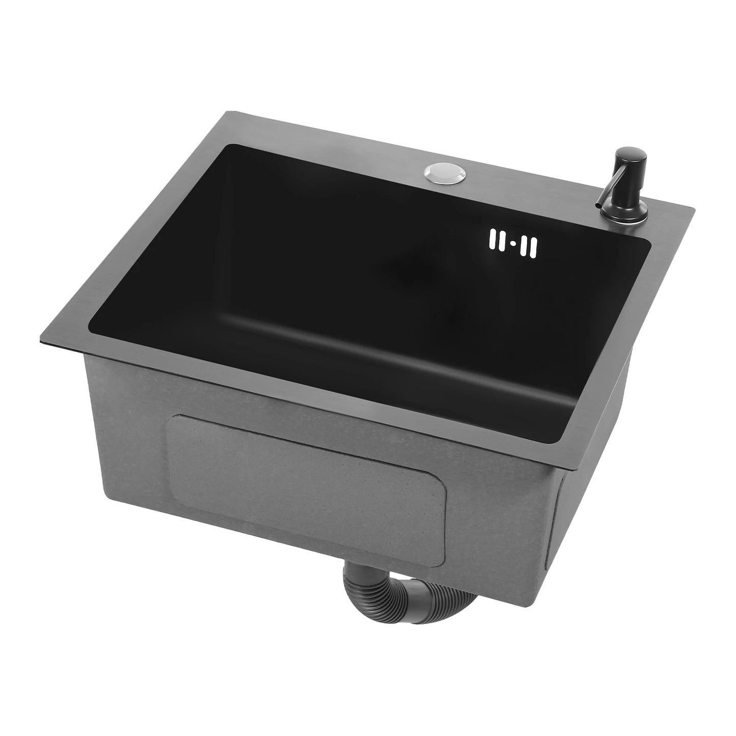 Edelstahlspüle, gut abdichtendes modernes Küchenspülbecken mit Abflusskorb für Häuser/Restaurants/Wäschezimmer