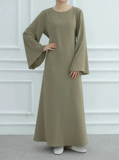 Bandage Plain Abaya Dubai For Women Kaftan Muslim Modest Long Dresses Islam Caftan Marocain Kebaya Robe Femme Musulmane Vestidos