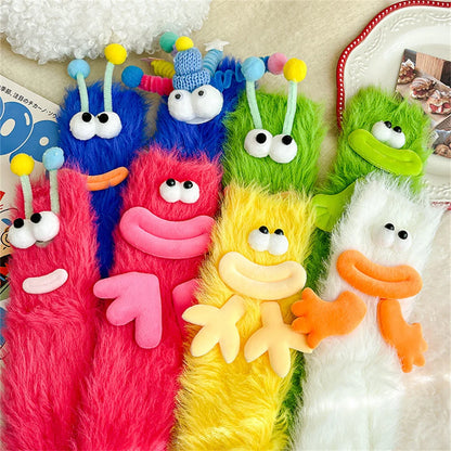 Funny Monster Socks Autumn Winter Coral Fleece Floor Socks Couple Sleep Sock Fuzzy Socks Christmas Stockings.