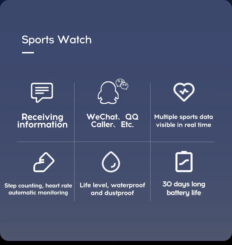 Y68 Smart Watch Men Women Heart Rate Oxygen Blood Pressure Monitoring Multi-Function Sleep Monitoring Smartwatch for Ios Android.