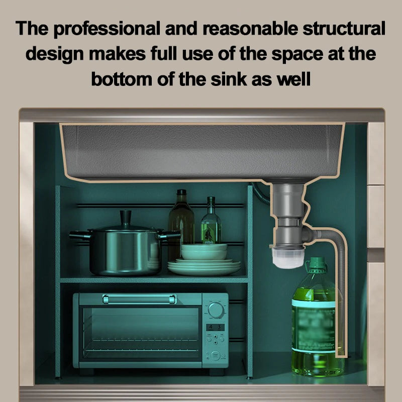 Thickening 304 stainless steel nano-coated Kitchen Sink Large-Capacity Single Sink Wear-Resistant Grey tank