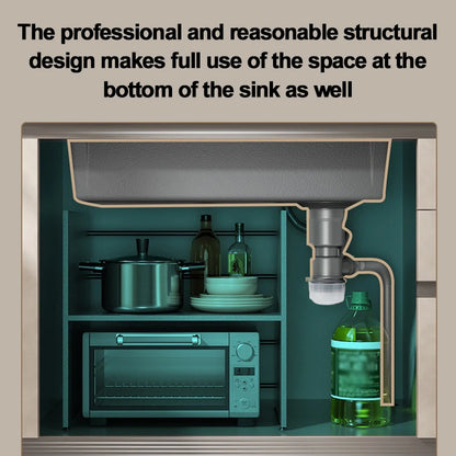 Thickening 304 stainless steel nano-coated Kitchen Sink Large-Capacity Single Sink Wear-Resistant Grey tank