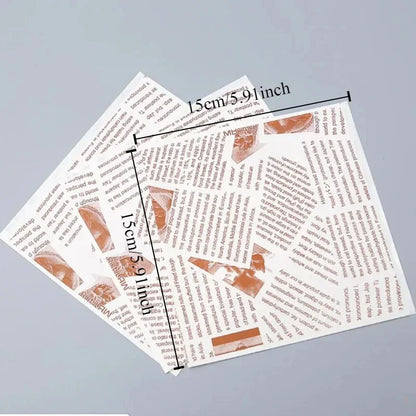 100pcs Triangular Open Top Kraft Paper Bag Donuts Sandwich Bags For Bakery Bread Food Packaging Bags 15x15cm.