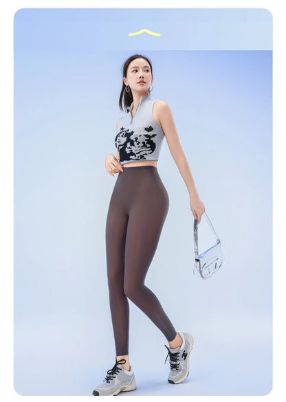 BIVIGAOS Summer Ultra-Thin Skin Sunscreen Leggings Women High Elastic Transparent Facial Mask Underwear Tight Sexy Sport Legging.