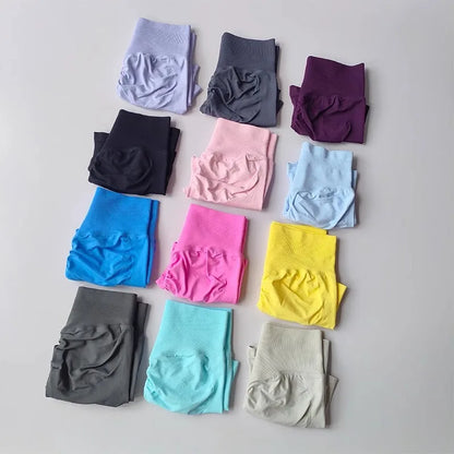 Peach Buttock Lifting Three-point Shorts Summer High Waisted Yoga Shorts Fashionable and Sexy Running Fitness Pants Solid Color.