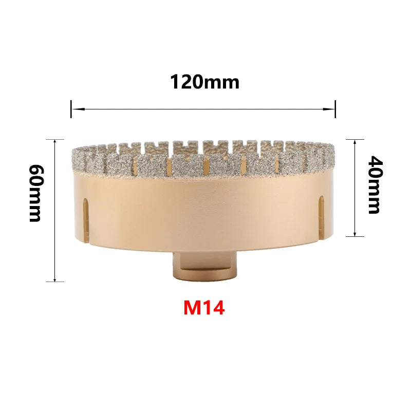 6mm-120mm M14 Gewinde Gelötete Diamantkernbohrer Lochsäge Keramikfliesen Granit Marmor Lochöffner Werkzeuge Trockenbohrer