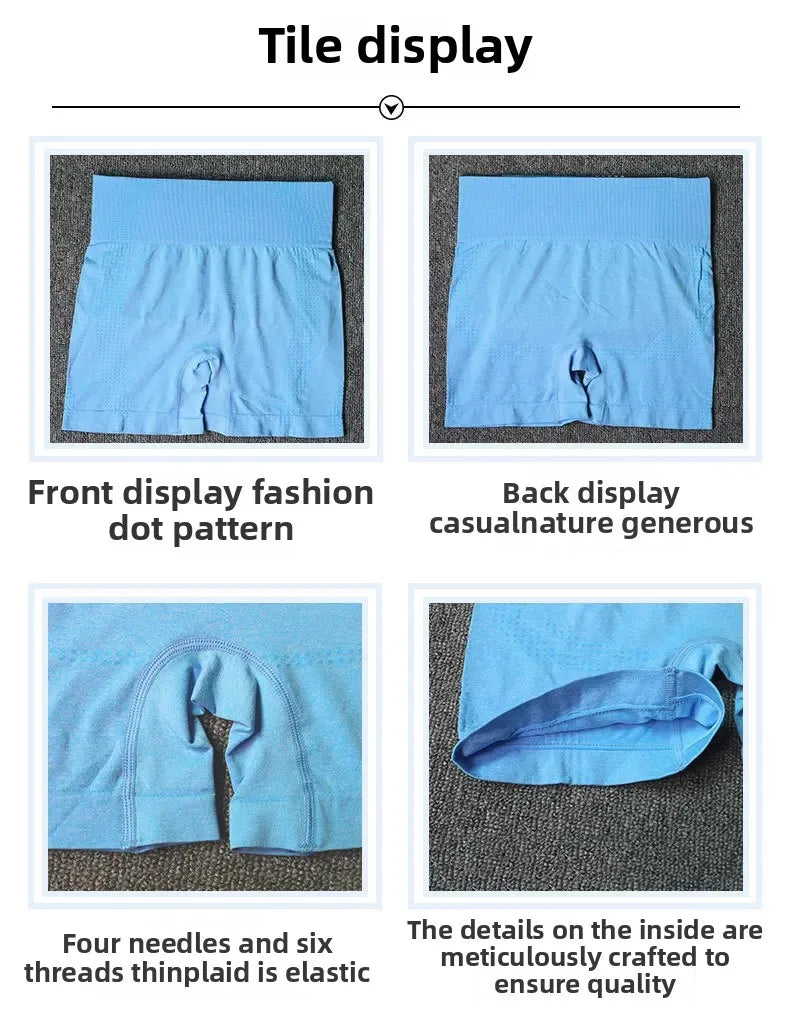 Seamless Dot Dot Yoga Suit High Waist Outdoor Sports Vest Running Quick Dry Top Fitness Yoga Pants Set Exercise Workout Clothes.