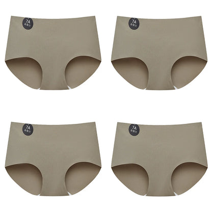 FalllSweet 4PCS Seamless Panties for Woman Ice Silk Underwear Soft Thin Briefs Women's Underpants Fashion Sexy Female Lingerie