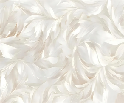 Maßgeschneiderte cremefarbene abstrakte Kunst, Feder-Blumenmuster, Tapete, TV-Hintergrund, Wanddekoration, Schlafzimmer, europäisches Wandbild