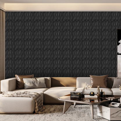 KUUJOJO 12pcs 3D textured wall panel for indoor wall decoration, suitable for living room, hall, bedroom, hotel, office