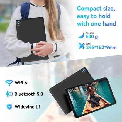 URAO C109 10 Inch Tablet Android 15 Tablet PC 24GB RAM 128GB ROM 1TB Expand Octa-Core Processor Widevine L1 Dual Camera BT WiFi.