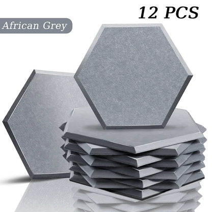 TOUO Sound Absorbing Panel 12 Pcs Studio Acoustic Panel High Density Insulation Acoustic Treatment Drum Room Wall Soundproofing