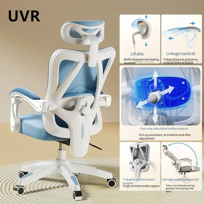 UVR Gaming Computer Stuhl Mesh Atmungsaktive Personal Stuhl Ergonomisches Design Armlehne Stuhl Sitzen Bequem THome Bürostuhl Möbel