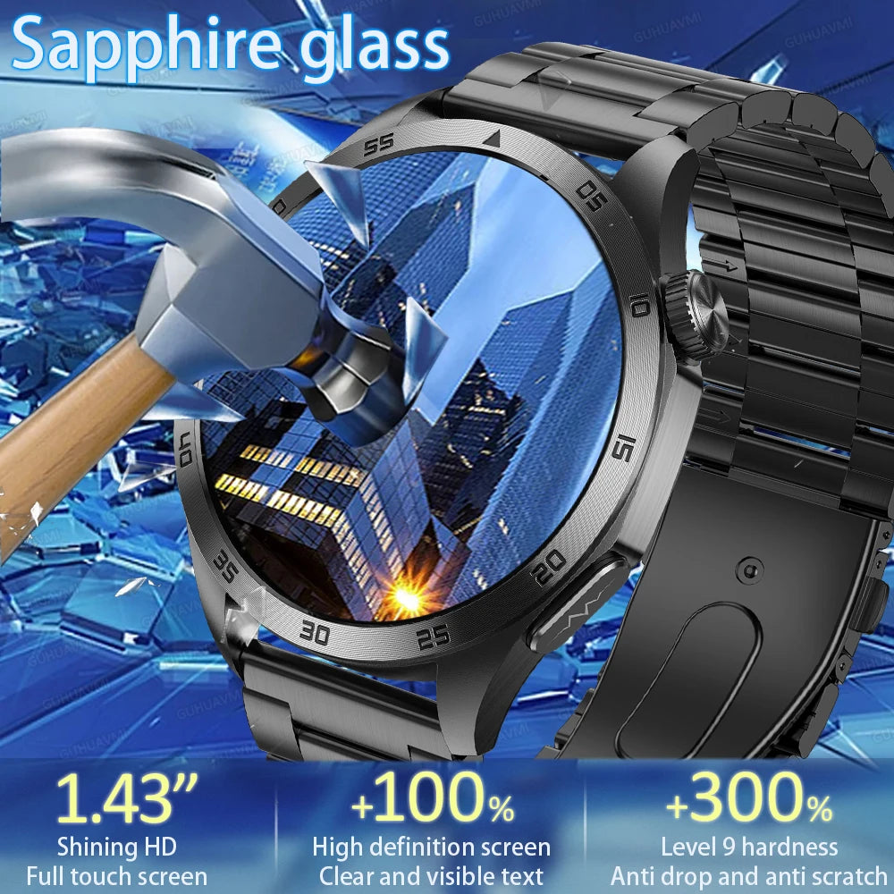 2025New Micro Physical Examination Blood Lipids Uric Acid Blood Pressure Smart Watch ECG+PPG Clock Bluetooth Call Smartwatch Men.