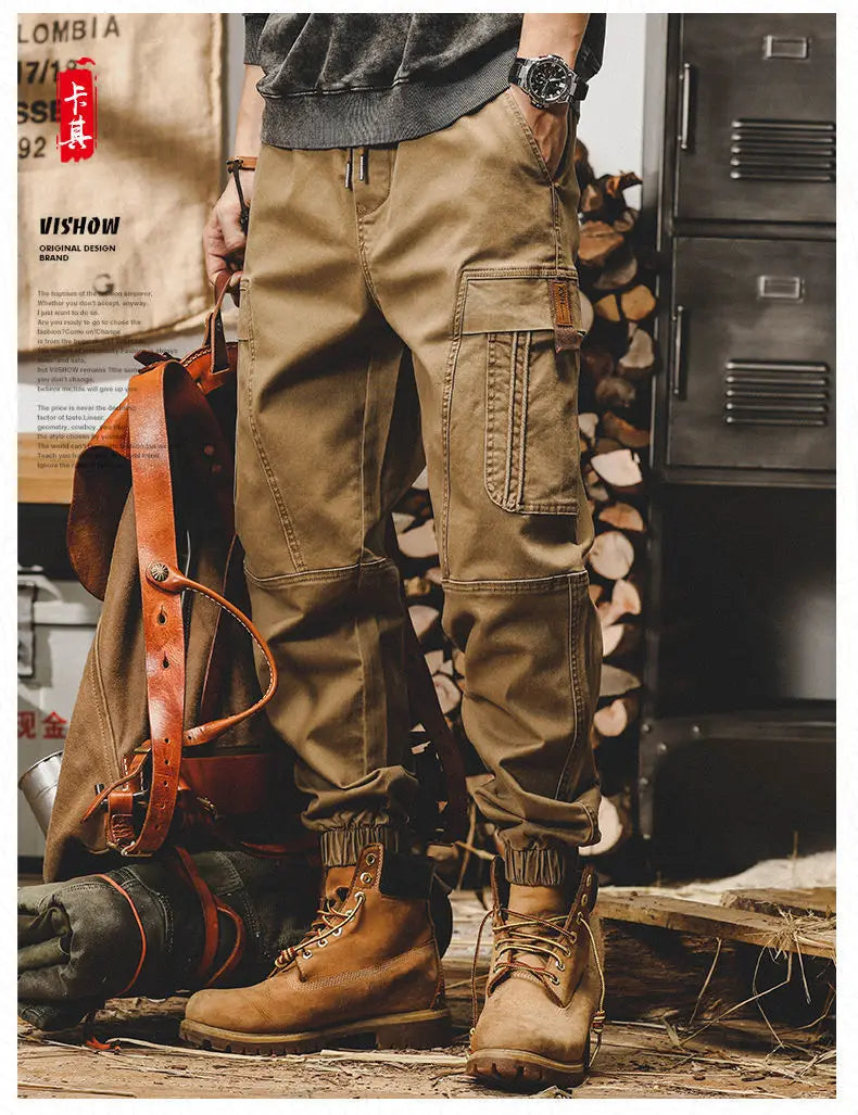 ARENS Techwear Cargo Pants Men Black Cargo Trousers Male Vintage Japanese Streetwear Hip Hop Pockets Casual Safari Style Loose.