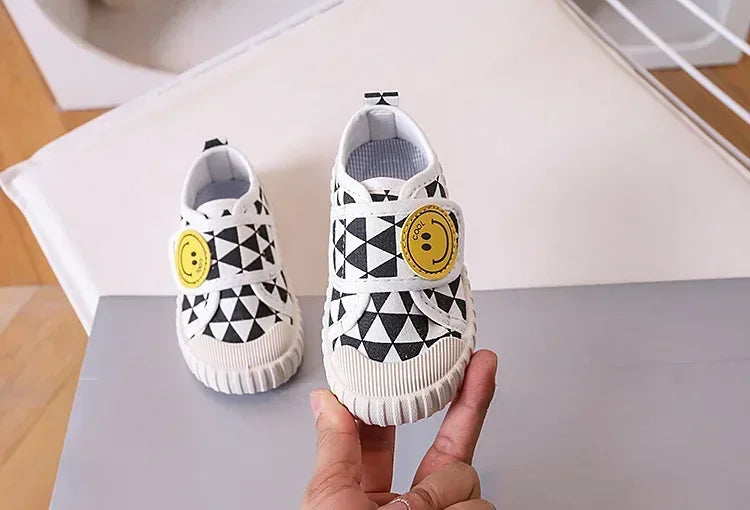 Fashion Children Shoe Versatile Canva Shoe 2025spring Autumn New Boy Shoe Flat Casual Shoes Simple Girl Shoes Comfort Baby Shoes.
