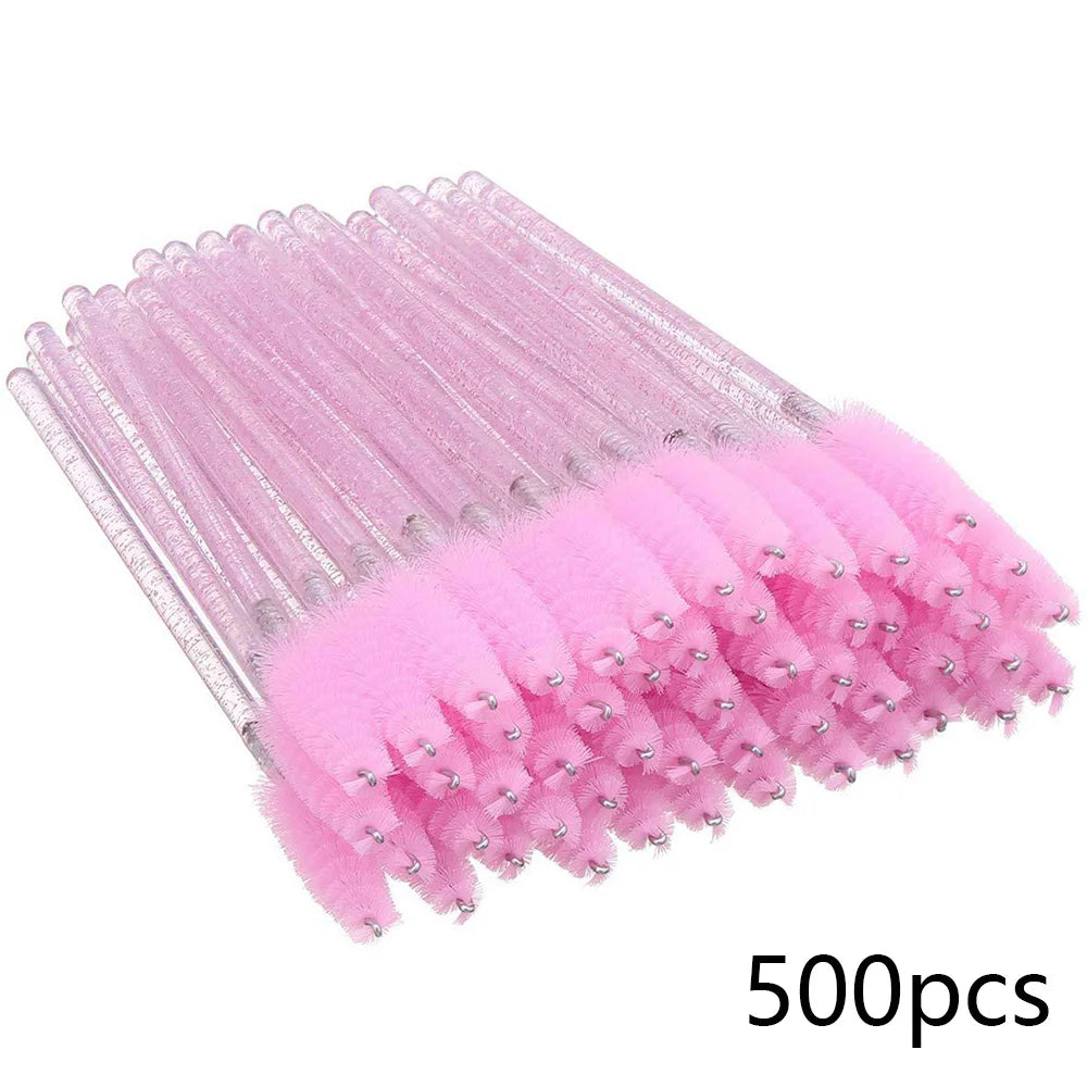 500/1000PCS Eyelashes Brushes Set Wholesaler Disposable Lash Mascara Brush Lashes Extension Eyebrow Wands Applicator Makeup Tool.