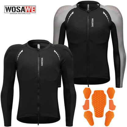 WOSAWE Men's Motorcycle Racing Jacket Off-Road CE Protective Gear Motocross Soft Armor Body Protector Sports Racing Equipment.