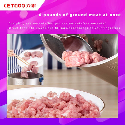 DIVEDEER Meat grinder household electric stainless steel cooking stirring garlic mince mince machine small garlic puree.