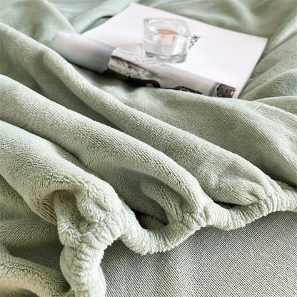 Soft Flannel Fitted Sheet for Winter, Fleece Mattress Protector, Cover with Elastic Band, Bed Linen, Solid Grey, 180x200cm, 1Pc.