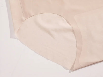 4PCS/Set Women's Ice Silk Seamless Panties Ultra Thin Briefs Breathable Underwear Female High Waist Intimates Lingerie Plus Size.