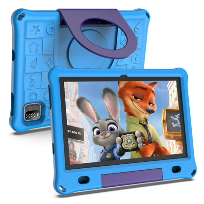 Pritom 10.1 Inch Kids Tablet Android 12 WIFI 6 Quad Core Processor 3GB RAM 64GB ROM YouTube with EVA Protective Case.