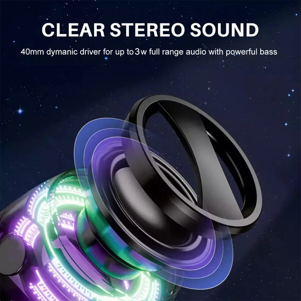 G200 Magnetic Portable Bluetooth 5.3 Speaker Mini Sound Box Multifunctional LED Color Light Stereo Soundbar Wireless Loudspeaker.
