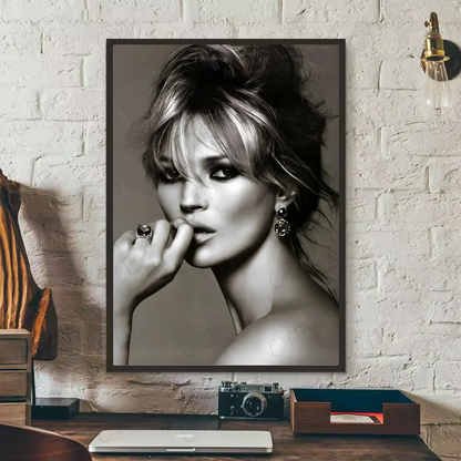 Kate Moss Fashion Modern Art Poster HD art sticky wall waterproof home living room bedroom bar aesthetic decoration.