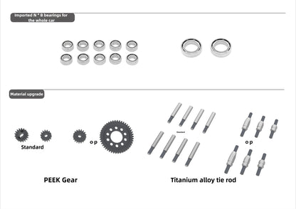 LSD Plaid RC Mini Car 1/24 RC Drift Mosquito Car  Frame KIT Lightweight Electric Remote Control Drift Model Toy Holiday Gift.