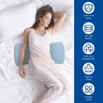 Lumbar Support Pillow for Bed Memory Foam Lumbar Pillow Ergonomic Waist Support Cushion for Car Sofa Office Chair Waist Pillow.