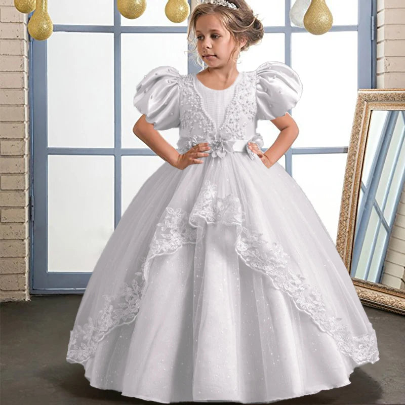 Neue wunderschöne Mädchen Party kleid Eröffnungs feier Kleidung Halloween Performance Tanz Prinzessin Rock 4-12t Weihnachts kleid