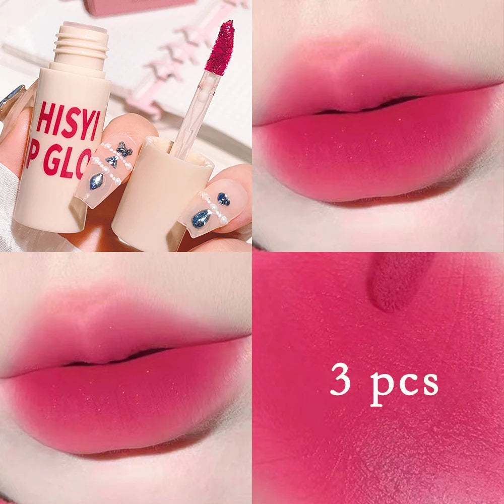 6 Colors Matte Velvet Lip Glaze, Natural Long-Lasting Highly Pigmented Lipstick, Portable Matte Finish Universal Lip Glaze Makeu.