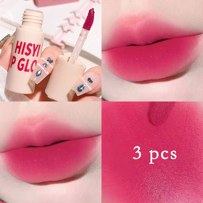 6 Colors Matte Velvet Lip Glaze, Natural Long-Lasting Highly Pigmented Lipstick, Portable Matte Finish Universal Lip Glaze Makeu.