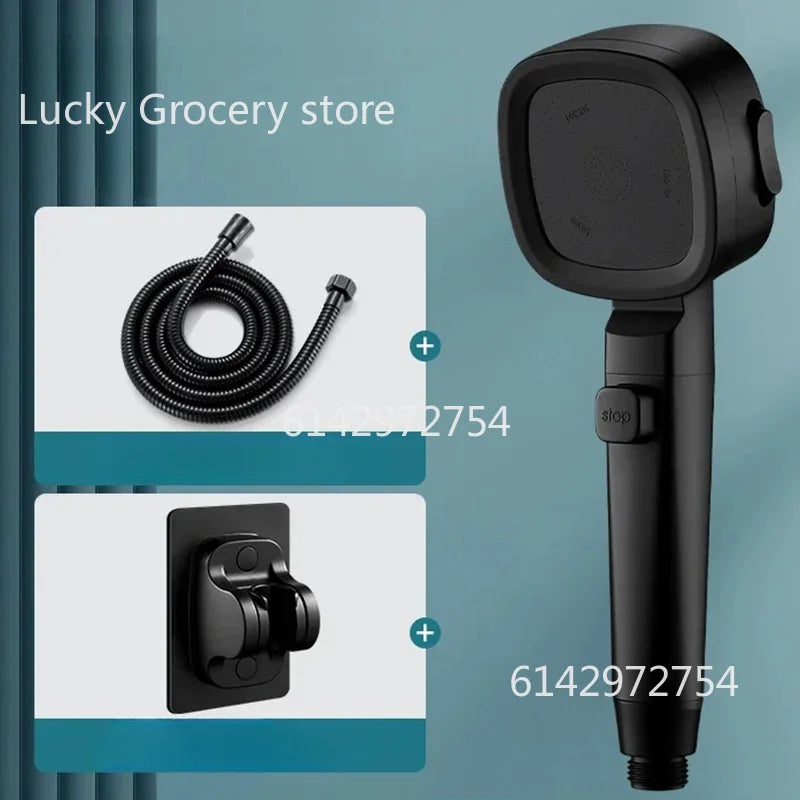 New High Pressure Shower Head 3 Modes Adjustable Filter Shower Head Set Smart Bathroom Shower Head Accessories Sprayer 2025