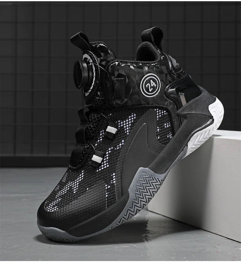 Kids Basketball Shoes Boys Sneakers Non-slip Child Trainer Basket Shoes Outdoor Children Sport Shoes.