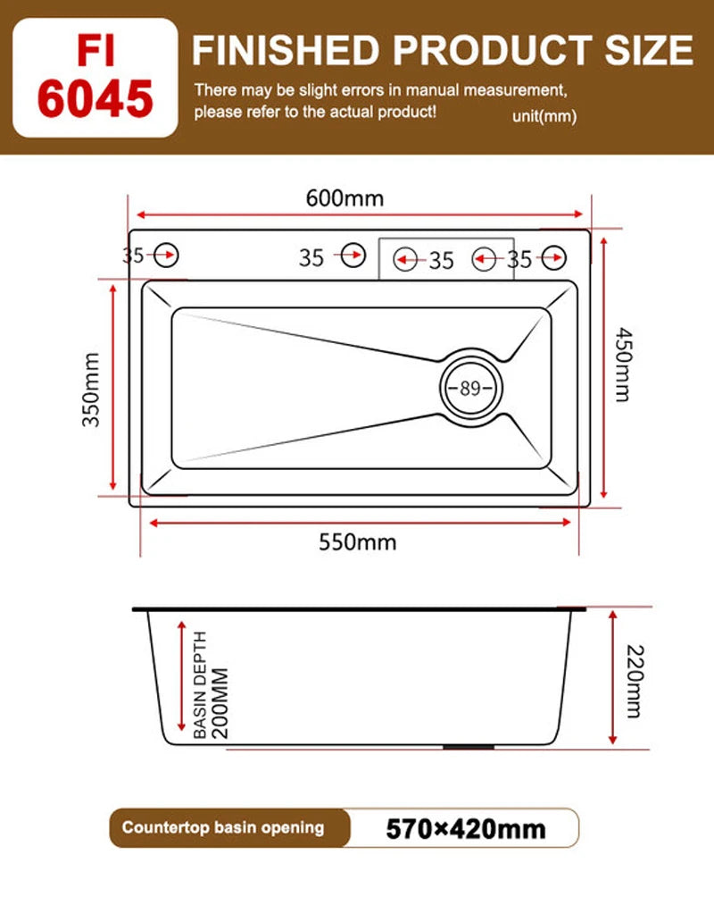 New Stainless Steel Waterfall Kitchen Sink  Large Single Slot Many Different Styles of Sinks Multifunctional Wash Bowl