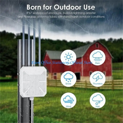 G8DC Outdoor Wifi6 Accessing Point AX1800 WIFI6 Router with Long Distanced and Easy Installation Waterproof 1800M Fast.
