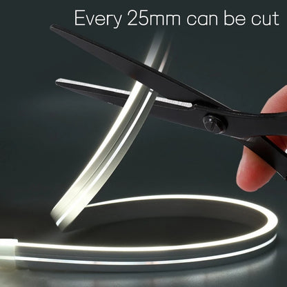 4/6/8/10mm Narrow LED Neon Silicone Tube Rope Lamp Recessed DC12V Flexible Waterproof Diffuser Cabinet Closet Ribbon Strip Light.