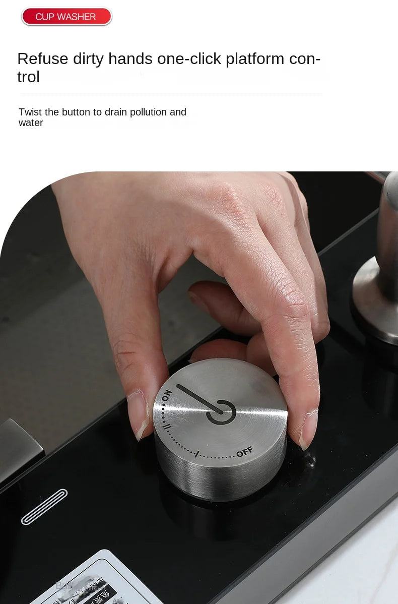 Wasserfall-Küchenspüle aus Edelstahl 304, großes Einzelschlitz-Wasserhahn-Set mit integrierter Digitalanzeige, Seifenspender, Tassenwascher