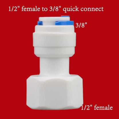 Water Purifier Accessories 1/4" 3/8" OD Hose To 1/4" 3/8" 1/2" Aquarium Quick Fitting RO Water Plastic Pipe Coupling Connector